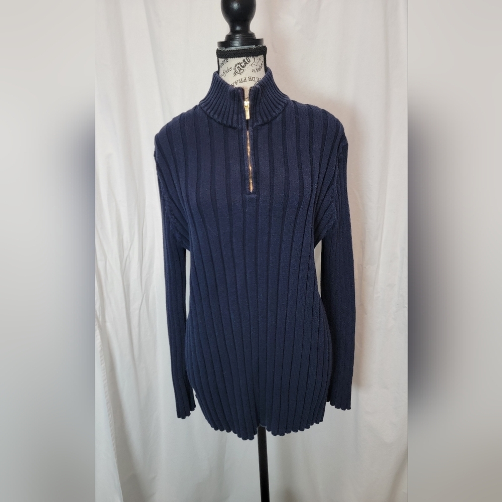 L.L. Bean Navy Blue Turtleneck Sweater